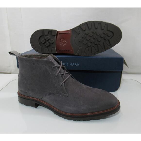 Men\'s Cole Haan Berkshire Size 10 M Lug Sole Water Resistant Chukka Boot Grey main image 8